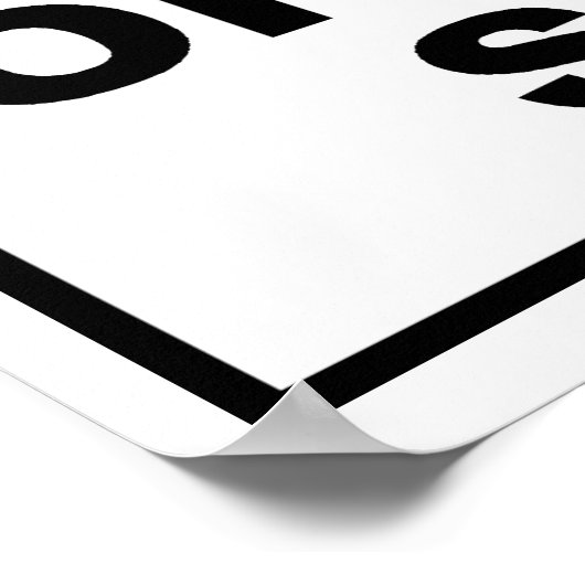 注意 – ゆっくりとドアを開ける ポスター (角)