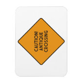 注意!アンティーク交差 マグネット (縦)