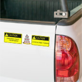 注意! ウエディングケーキ船上に! バンパーステッカー (トラック上)