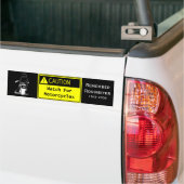 注意!  オートバイのために見て下さい バンパーステッカー (トラック上)