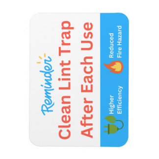 注意：クリーンなリントトラップ3" x 4"フレキシブルマグネット マグネット