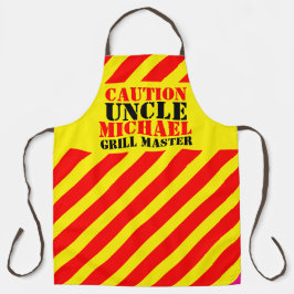 注意：グリルのマスター·レッド·イエロー·ストライプ エプロン