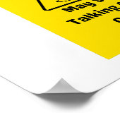 注意：コーヒーについて話し始める可能性がある ポスター (角)