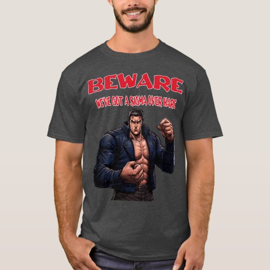 注意、シグマが来ている Tシャツ (正面)