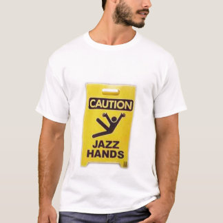 注意-ジャズ手 Tシャツ