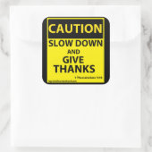 注意 スクエアシール (バッグ)