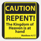 注意 スクエアシール (正面)