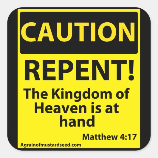 注意 スクエアシール (正面)