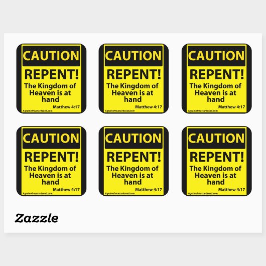 注意 スクエアシール (シート)