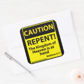 注意 スクエアシール (封筒)