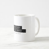 注意: スプーンのマグの低速 コーヒーマグカップ (正面右)