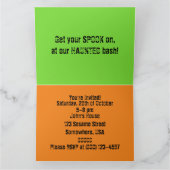 「注意」ハロウィンパーティーの招待状 カード (内部)