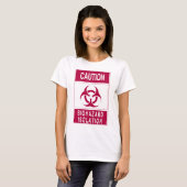 注意:バイオハザード隔離表示 Tシャツ (正面フル)