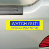 注意 バンパーステッカー (車上)