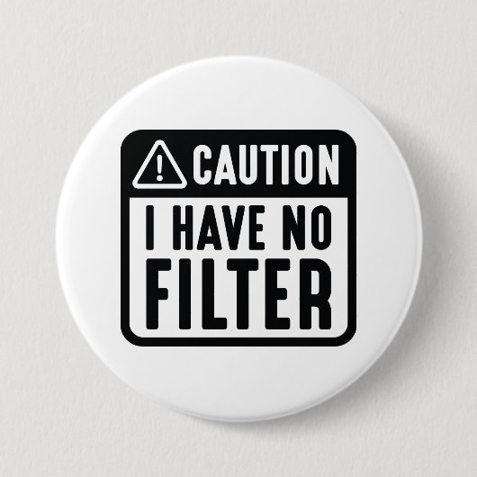 注意：フィルタがない 缶バッジ (正面)