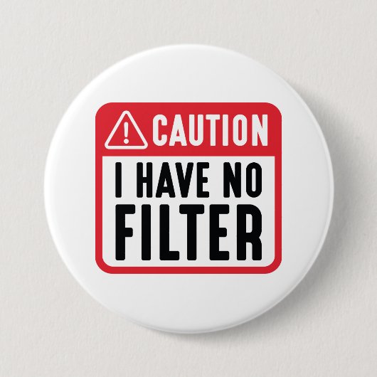 注意：フィルタがない 缶バッジ (正面)