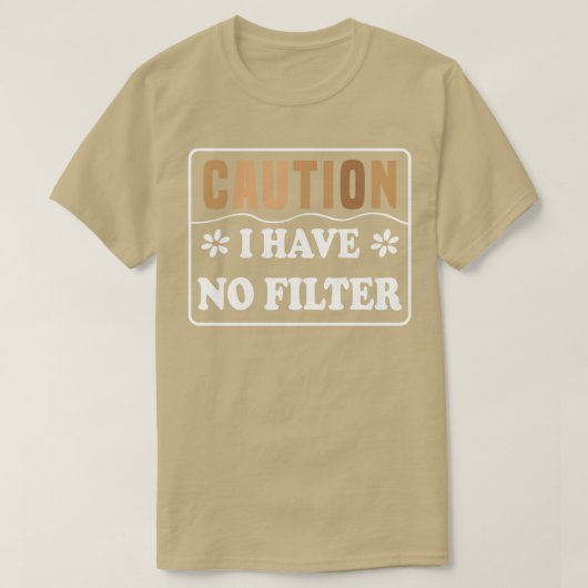 注意：フィルタがない Tシャツ (デザイン正面)
