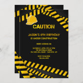 注意 ヘルメット着用要請 招待状 (正面/裏面)