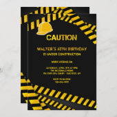 注意 ヘルメット着用要請 招待状 (正面/裏面)