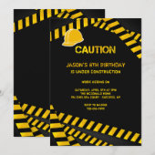 注意 ヘルメット 招待状 (正面/裏面)