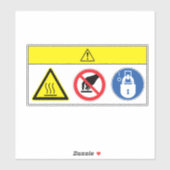 注意/ホットサーフェスラベルBM55 シール (シート)