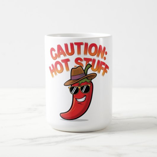 注意:ホット物デザイン-おもしろい唐辛子 コーヒーマグカップ (中央)