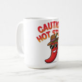 注意:ホット物デザイン-おもしろい唐辛子 コーヒーマグカップ (正面左)
