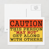 注意 ポストカード (正面/裏面)