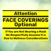 注意：マスク着用任意 ウェルネス窓口 ウィンドウサイン (シート3)