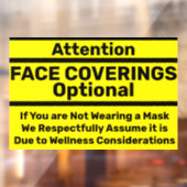 注意：マスク着用任意 ウェルネス窓口 ウィンドウサイン (シート2)