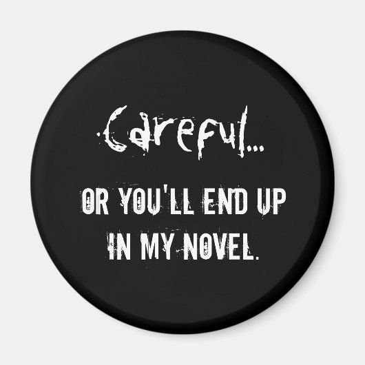 注意 – ライター引用文マグネット マグネット (正面)