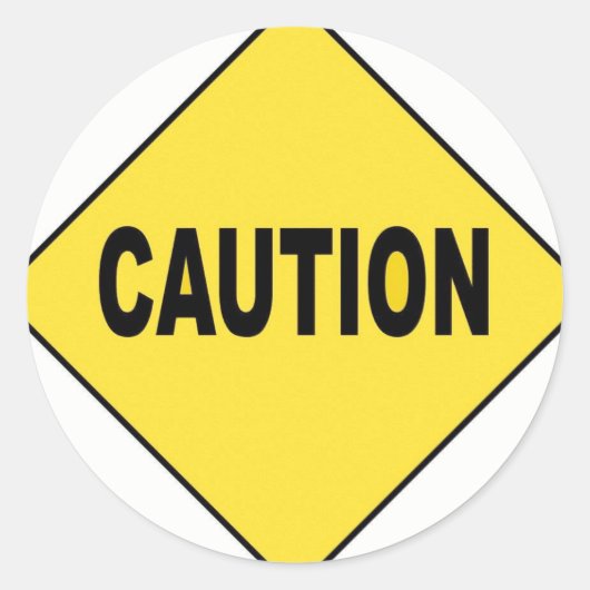 注意 ラウンドシール (正面)