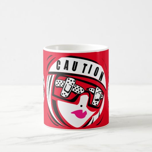 注意 – 事故が発生しやすいV2 |マグカップ コーヒーマグカップ (中央)