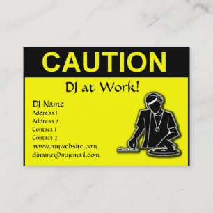 注意-仕事のDJ 名刺