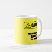 注意:仕事中に移植された肺 コーヒーマグカップ (正面右)