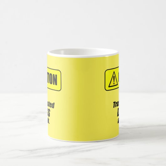 注意:仕事中に移植された肺 コーヒーマグカップ (中央)