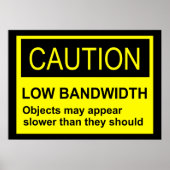 注意：低帯域幅 ポスター (正面)
