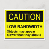 注意:低帯域幅 ポストカード (正面)