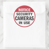 注意:使用ステッカーのセキュリティカメラ ラウンドシール (バッグ)