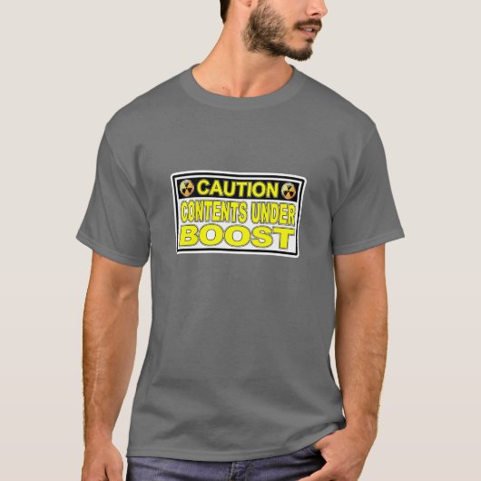 注意: 倍力-ダークグレーTシャツ Tシャツ (正面)