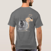注意: 倍力-ダークグレーTシャツ Tシャツ (裏面)
