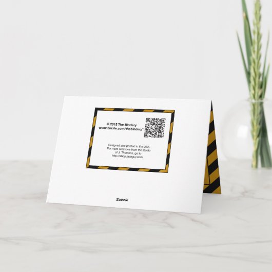 注意: 前方の誕生日 カード (裏面)