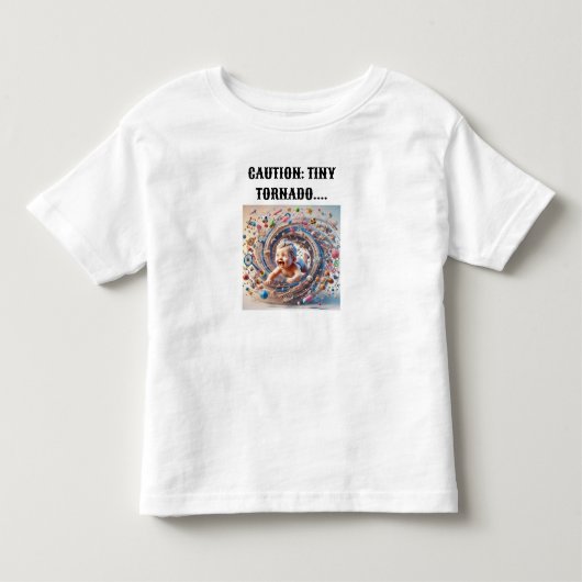 注意:小さなトルネードTシャツデザイン。 トドラーTシャツ (正面)