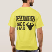 注意: 広い負荷 Tシャツ (裏面)