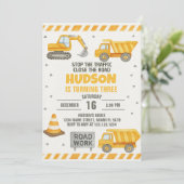 注意!建築誕生日招待状 招待状 (スタンド正面)