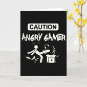 注意：怒れるゲーマーPC 面白いビデオゲームギフト カード (黄色い花)