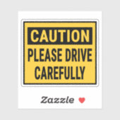 注意：慎重に運転 シール (シート)