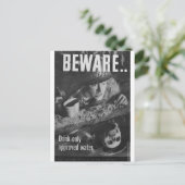 注意…承認された水のみを飲む ポストカード (スタンド正面)