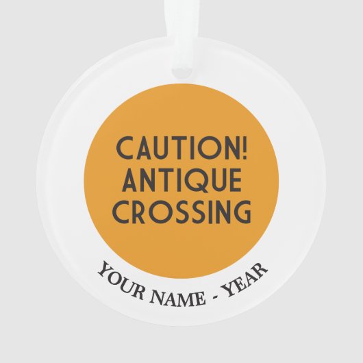 注意! 旧式な交差 オーナメント (裏面)