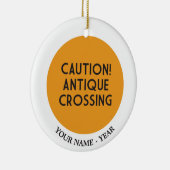 注意! 旧式な交差 セラミックオーナメント (右)